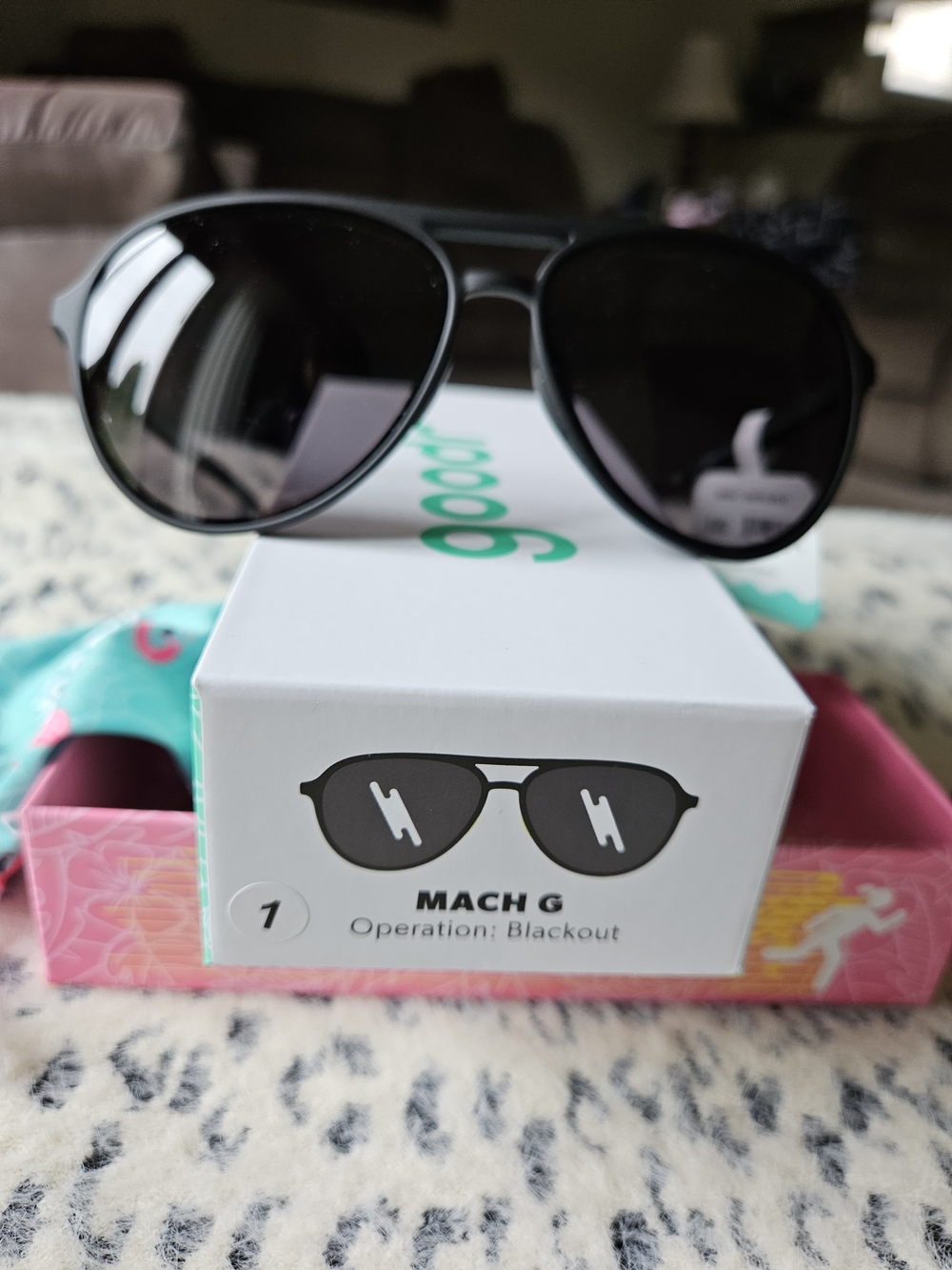 Goodr Mach G Sunglasses - Black. "Operation: Blackout"